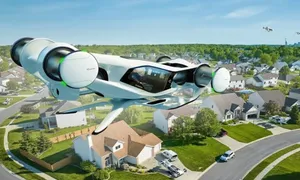 Thiết kế xe bay kỳ lạ tốc độ 150 km/h Thiết kế xe bay kỳ lạ tốc độ 150 km/h
